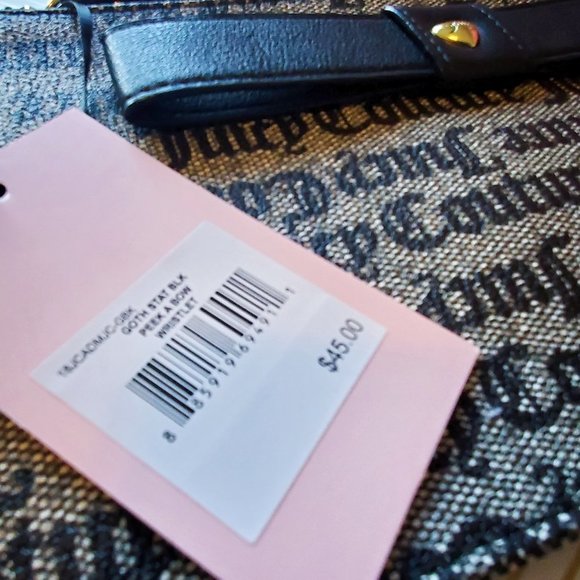 NEW Juicy Couture "Peek a Bow" Gothic Status Wristlet - Picture 6 of 6